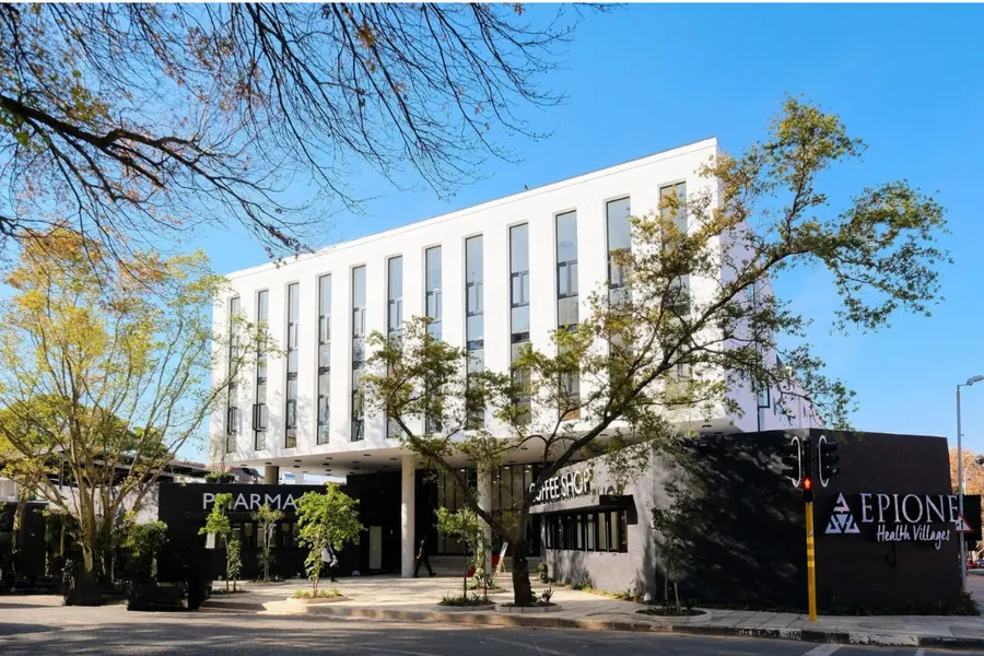Epione Health Village building in Rosebank, Johannesburg